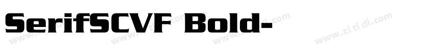 SerifSCVF Bold字体转换